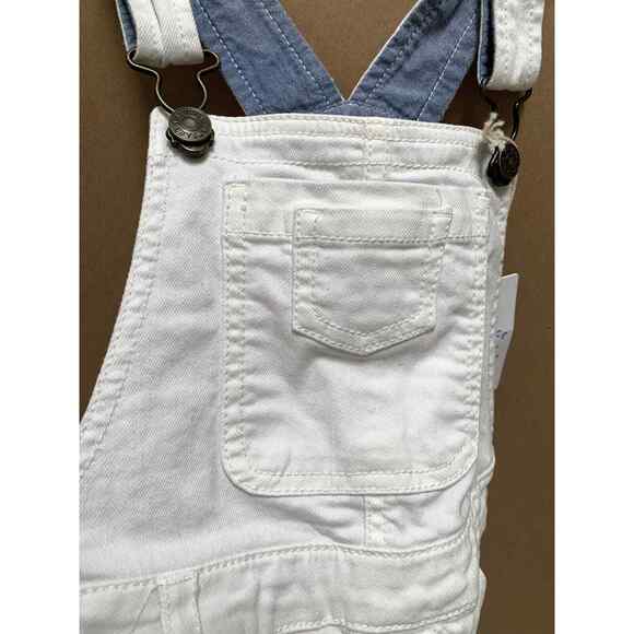 FAT FACE KIDS YOUNG CREW Kids White Shortie Dungaree Overall Jeans Sz 4/5 NWT - Picture 5 of 11